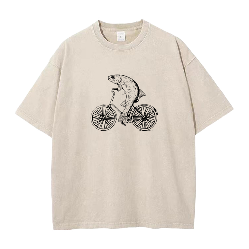 Vintage Cycling Gear - Tops e camisetas lavadas camisa bicicleta