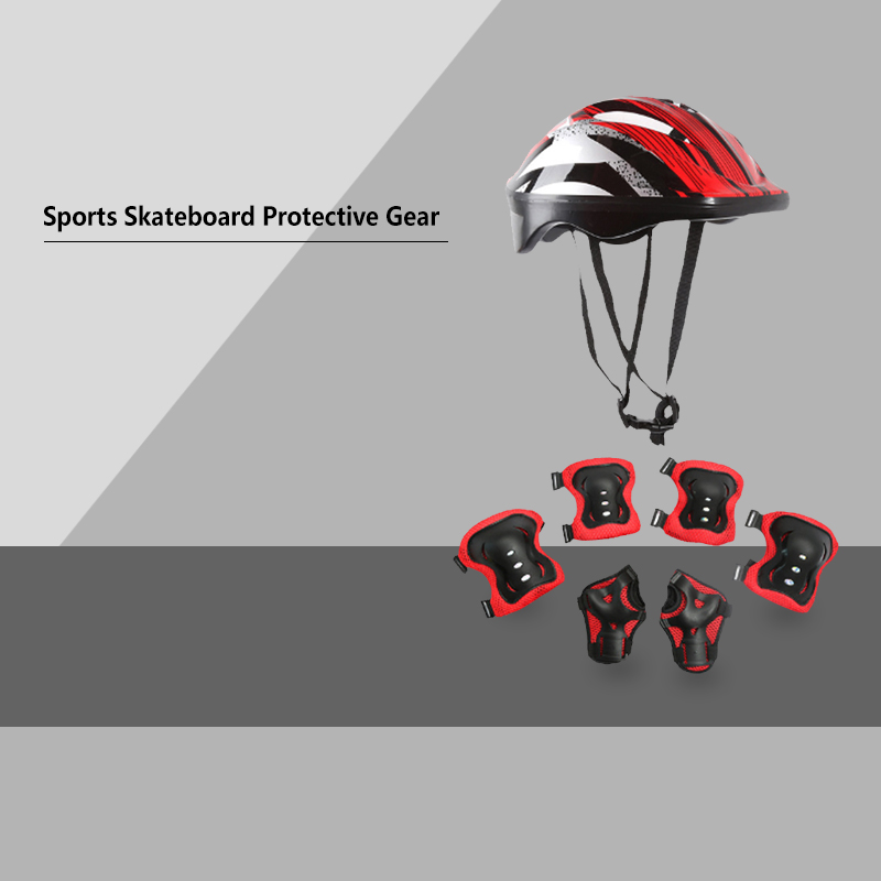 Cycling Safety Gear For Kids - 7 pçs/set crianças joelheiras e cotoveleiras