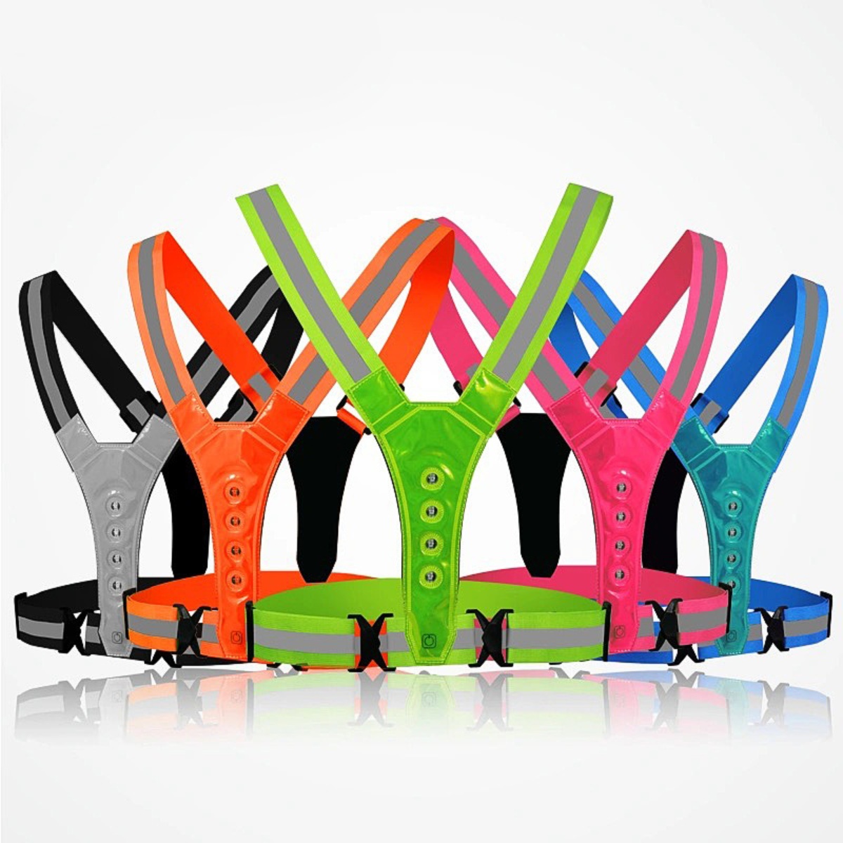 Cycling Gear Winter - Colete de segurança LED ajustável para