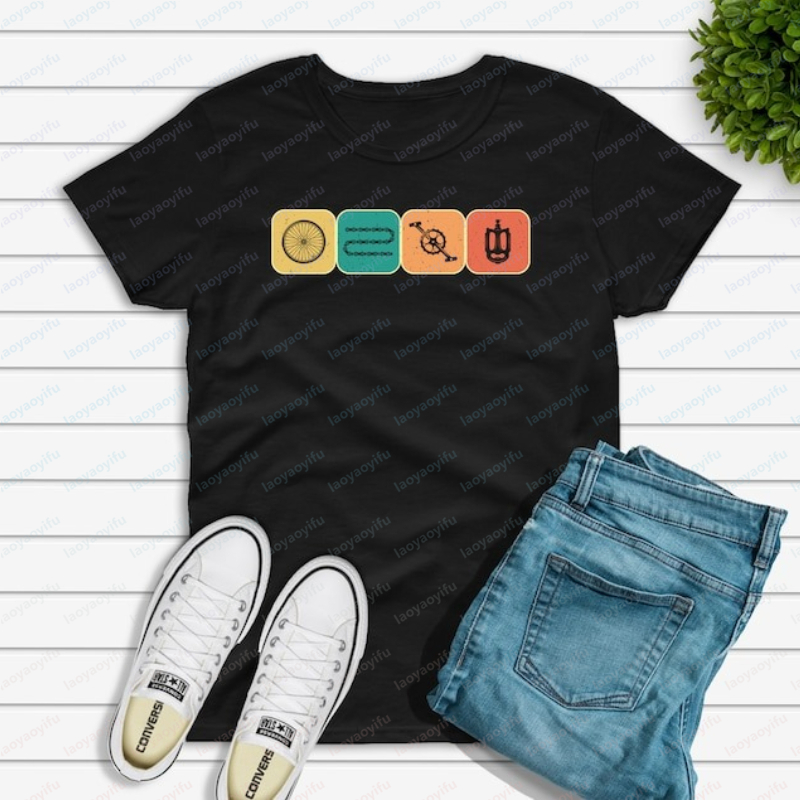 Vintage Cycling Gear - Camiseta de Ciclismo para Homens e