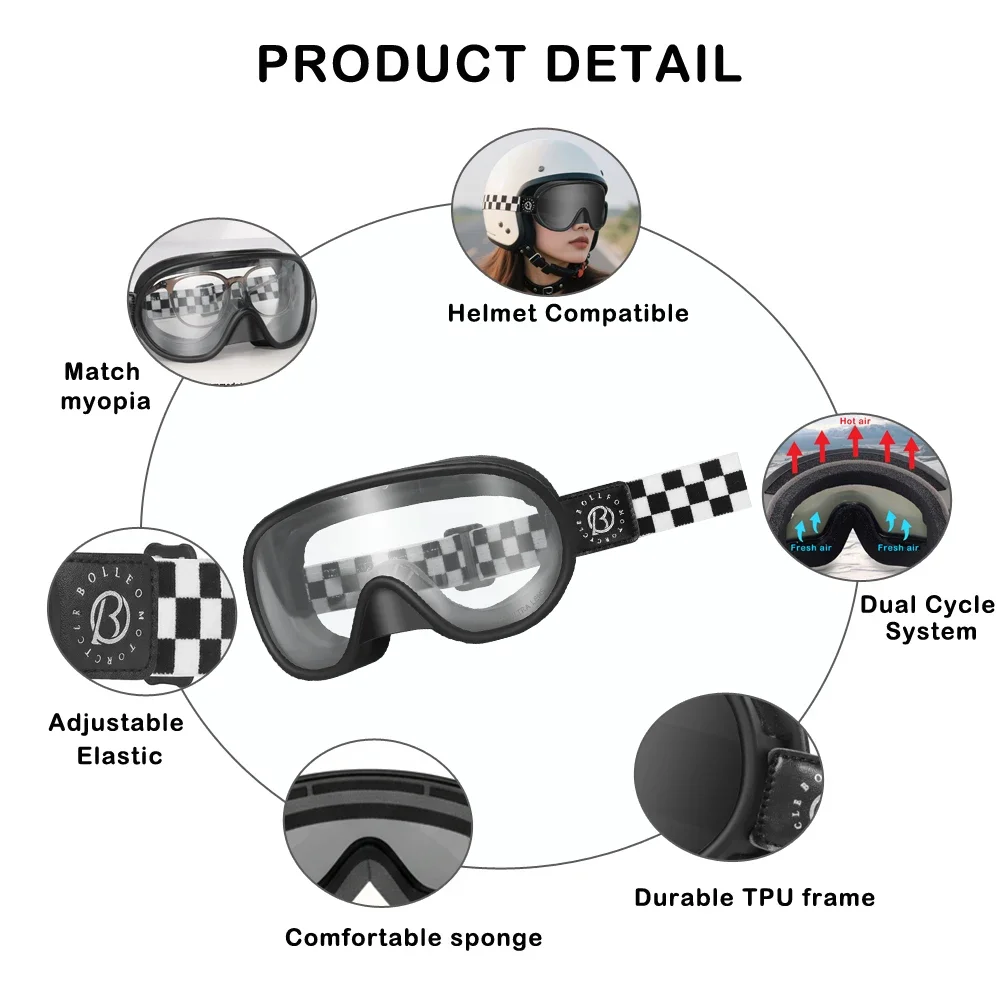 Óculos de Motocicleta Vintage  - Vintage Cycling Gear avaliação e preço