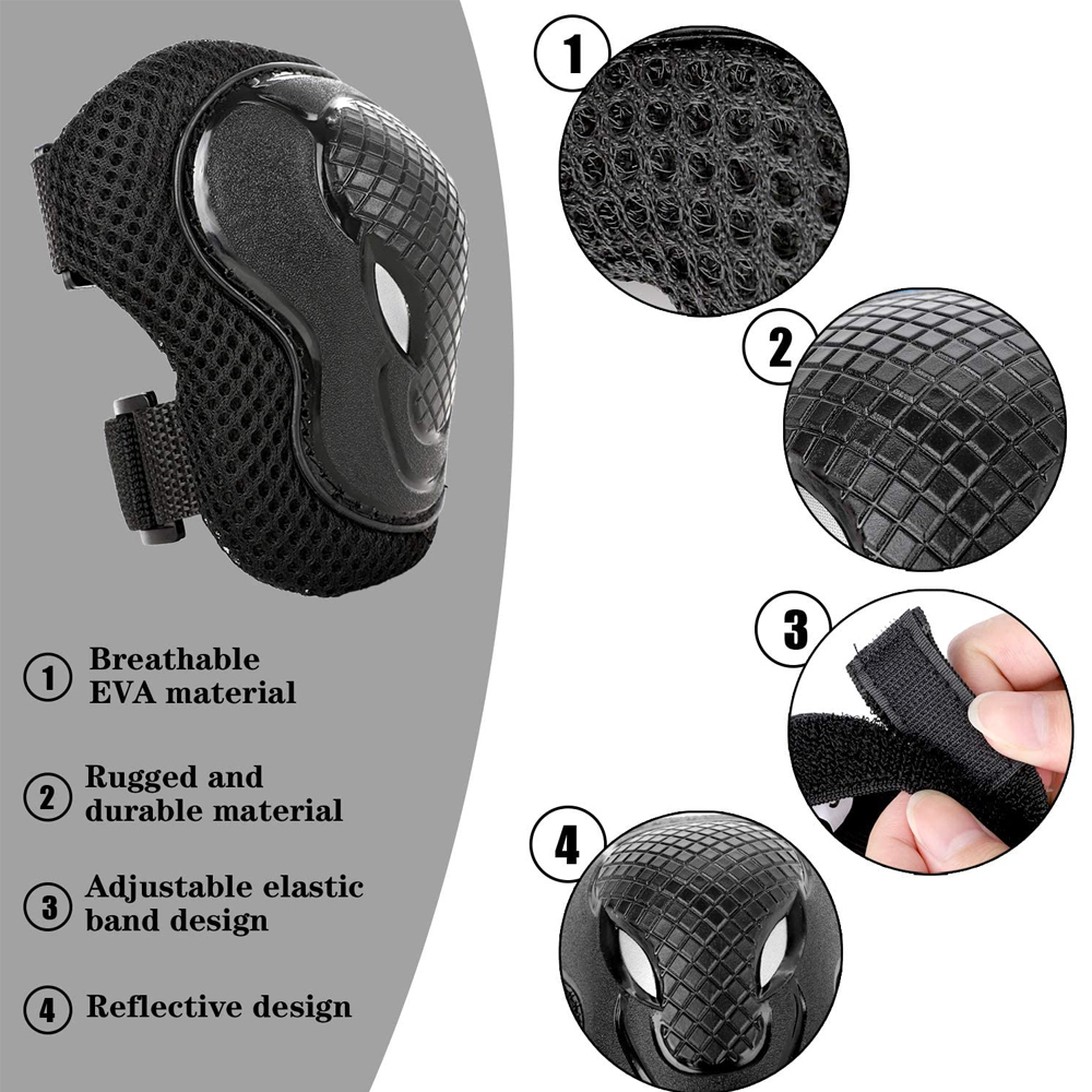 6 pçs crianças joelheiras coto - Cycling Safety Gear For Kids avaliação e preço